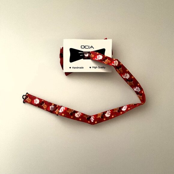 SANTA AND REINDEER HOLIDAY BOWTIE UNISEX COSPLAY - Picture 3 of 6